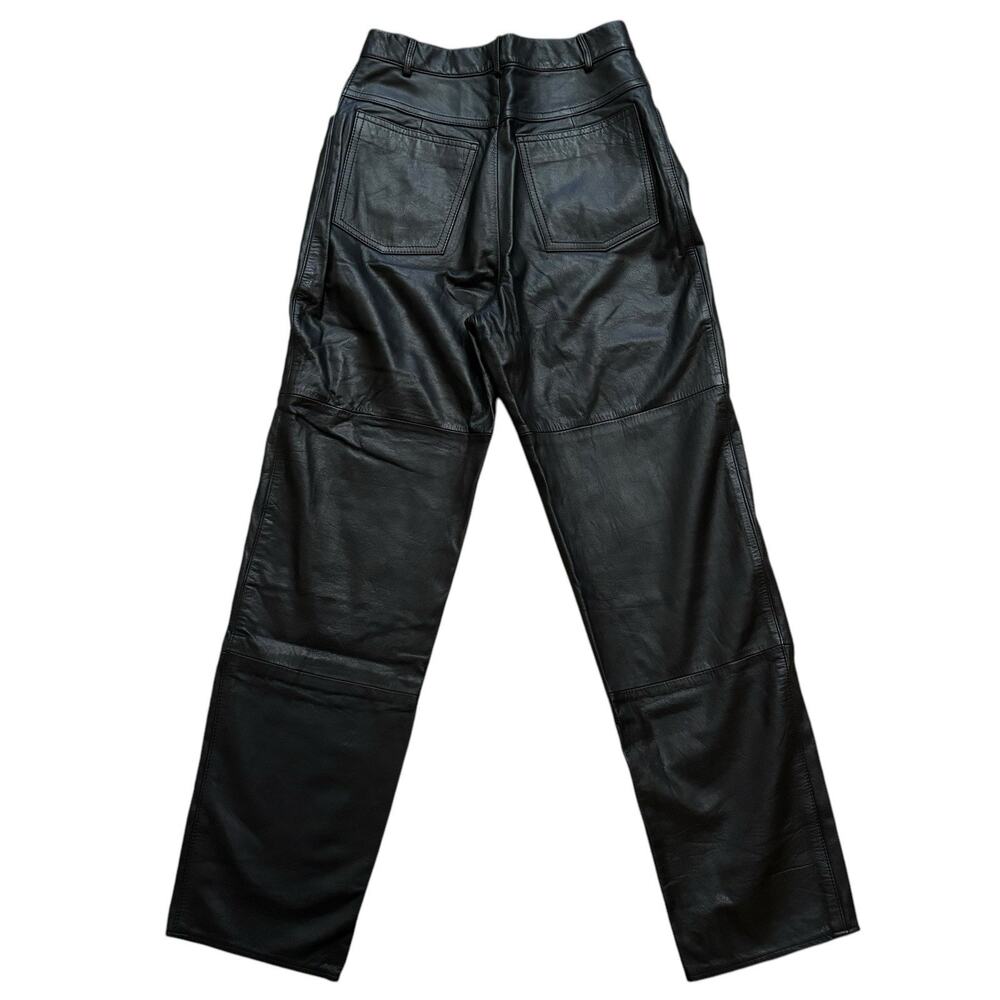 Vintage Genuine Black Leather 5 Pocket Pants Women's 6-8 Deadstock NOS
